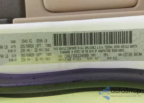 2018 Jeep Grand Cherokee Limited 4X4 из США, поврежденный, VIN 1C4RJFBG8JC245999